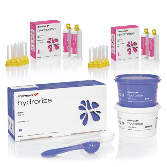 Zhermack Hydrorise Putty & Light Body Impression Material | Rubber Base Impression Material
