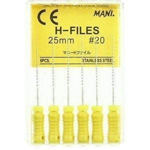 MANI H-Filess 25MM | Stainless Steel with Sharp-Edged Dental H-Files