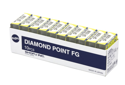 SHOFU Diamond Bur FG - Superfine Grit (Yellow Banded Shank)