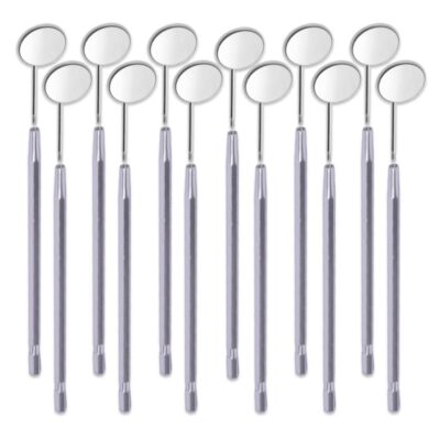 JENIN Dental Mouth Mirror No.5 With Handle | Pack of 12