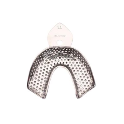 JENIN Plus Dentulous Lower L1 Perforated Rim Lock Impression Trays - Image 2