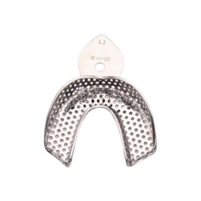 JENIN Plus Dentulous Lower L2 Perforated Rim Lock Impression Trays - Image 2