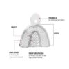 JENIN Plus Dentulous Upper U2 Perforated Rim Lock Impression Trays - Image 4