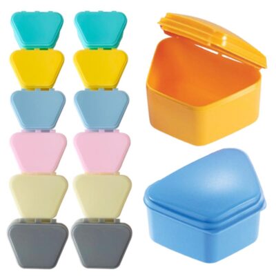 iNDENT Dental Denture Boxes | Pack of 12 | Storage for Dentures and Orthodontic Devices