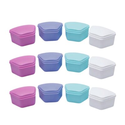 iNDENT Dental Denture Boxes | Pack of 12 | Storage for Dentures and Orthodontic Devices - Image 2