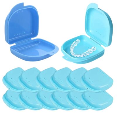 iNDENT Dental Retainer Box | Pack of 12 | Storage for Orthodontic Retainers and Aligners