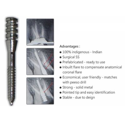Prime Dental i Post #2P Pack of 10 Integrated Endodontic Metal Post - Image 3
